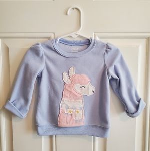 Cute Llama Baby Girl Sweatshirt